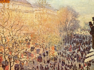 Boulevard des Capucines im Karneval nach Monet